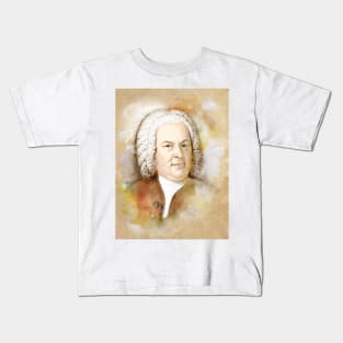 Johann Sebastian Bach im Aquarell Stil Kids T-Shirt